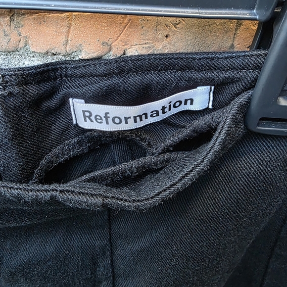 Reformation Midnight Wide Leg Trousers - Picture 7 of 8